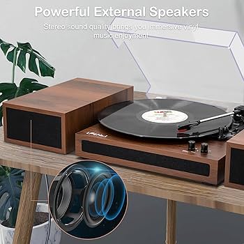 and　no1 Amazon.com: LP&No.1 Record Player with External Speakers, 3